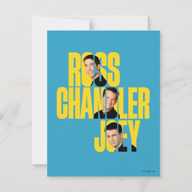 Carte De Correspondance AMIS™ | Ross, Chandler et Joey (Devant)