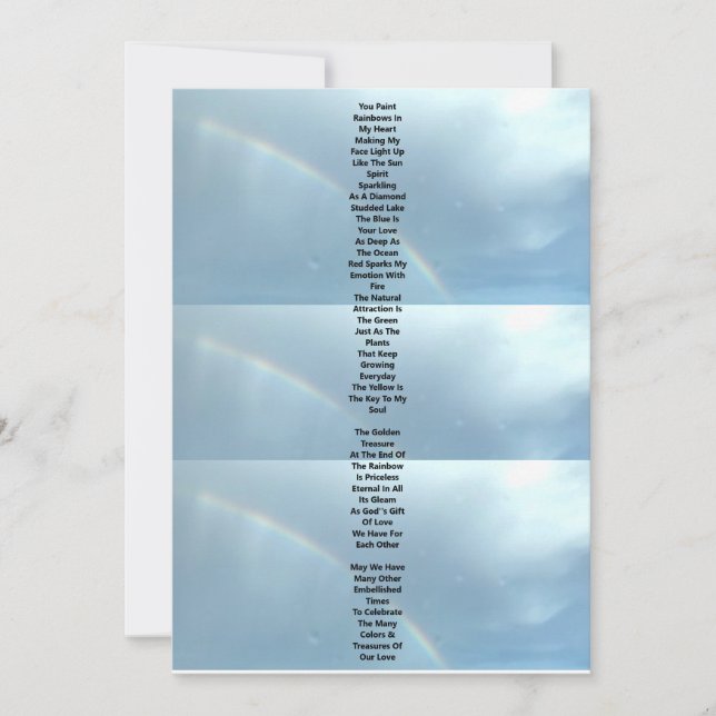 Carte De Correspondance Amour arc-en-ciel (Devant)