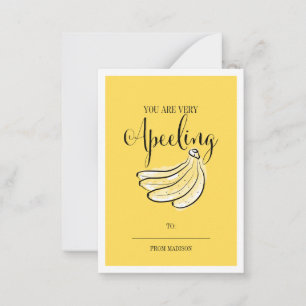 Carte De Correspondance Amusante Pun Fruit Banana Classroom Valentine Card
