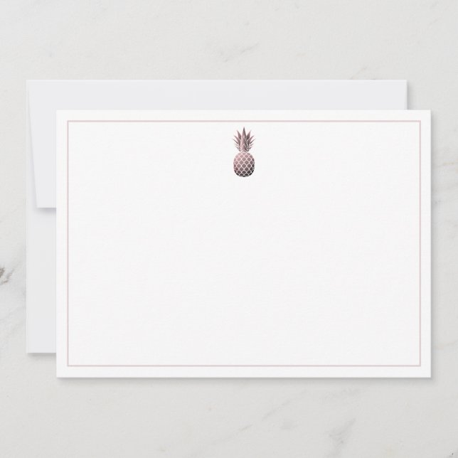 Carte De Correspondance Ananas rose (Devant)