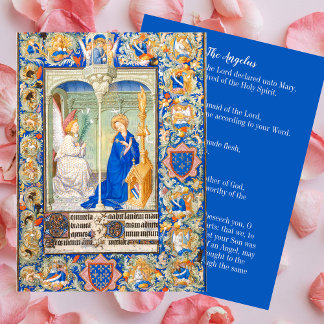 Carte De Correspondance Angelus Vierge Marie Annonciation Prière catholiqu