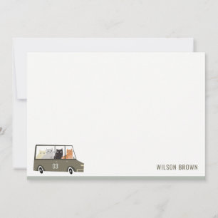 Carte De Correspondance Animaux Mignons Dans La Ville De Voiture Route Ann