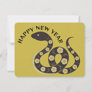 Carte De Correspondance Année du serpent 2025 Note Card & Calendrier
