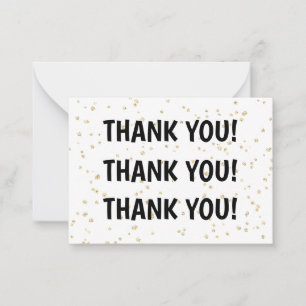 Carte De Correspondance Anniversaire Adulte Black Gold Parties scintillant
