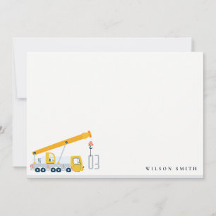 Carte De Correspondance Anniversaire de enfant du véhicule de construction