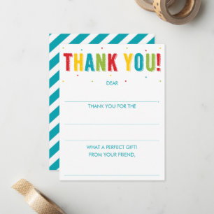 Carte De Correspondance Anniversaire Remplir Dans Le Merci Arc-En-Ciel Bla