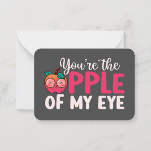Carte De Correspondance Apple Of My Eye Funny Pun mignon Saint Valentin