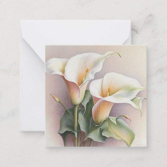 Carte De Correspondance Aquarelle calla (Devant)