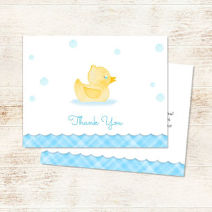 Carte De Correspondance Aquarelle Caoutchouc Merci Baby shower Ducky