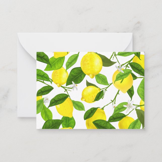 Carte De Correspondance Aquarelle Citron (Devant)