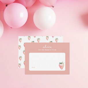 Carte De Correspondance Aquarelle estivale Fraise Conseils aux parents