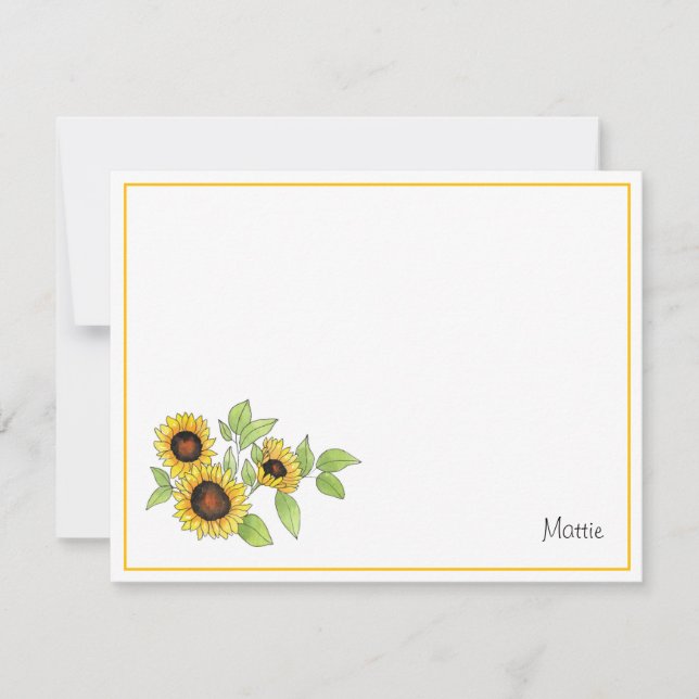 Carte De Correspondance Aquarelle et Plume (Devant)