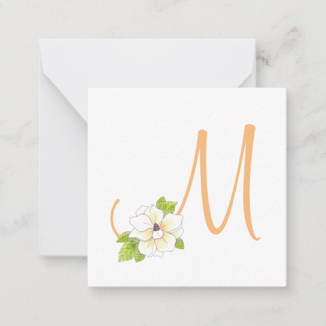 Carte De Correspondance Aquarelle et stylo Magnolia (Devant)