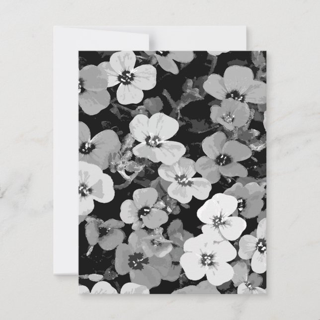 Carte De Correspondance Aquarelle Fleur rouge 2 (Devant)