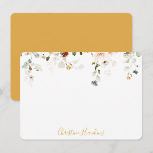Carte De Correspondance Aquarelle fleur sauvage Plutôt Florale Personnalis