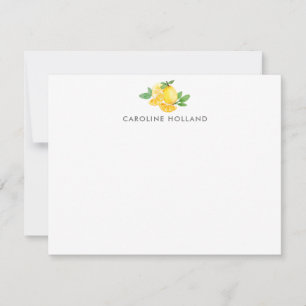 Carte De Correspondance Aquarelle Fruit citron Papier à lettres personnali