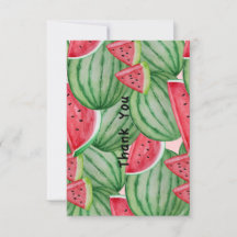 Aquarelle Merci de pastèque