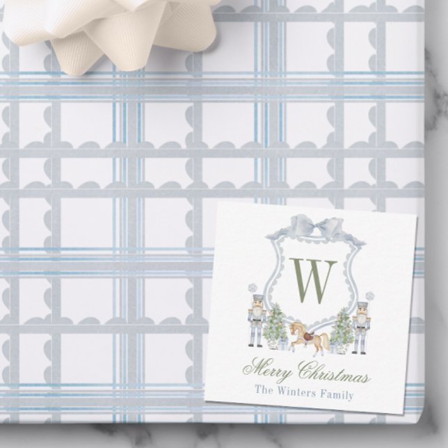 Carte De Correspondance Aquarelle Monogramme Cimier initial Cadeau Cimier (Créateur téléchargé)
