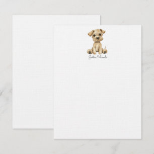 Carte De Correspondance Aquarelle Petit Chien Chien Chien Chien Personnali