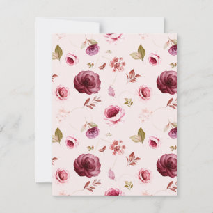 Carte De Correspondance Aquarelle Roses 30