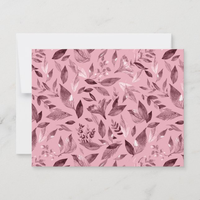 Carte De Correspondance Aquarelle tombée feuilles 3 (Devant)