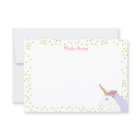 Aquarelle Unicorne Pink Gold Dot Papier pour fille