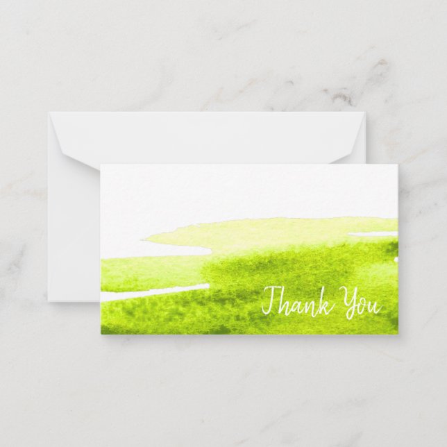 Carte De Correspondance Aquarelle vert citron vert (Devant)