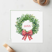 Aquarelle Verte Avec Bow En vichy Rouge