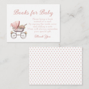 Carte De Correspondance Aquarelle vintage Porte-bébé rose Personnalisé