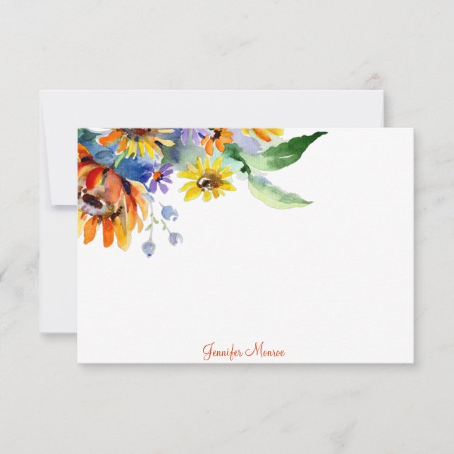 Carte De Correspondance Aquarelles personnalisées (Devant)