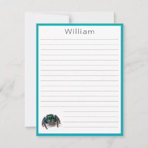 Carte De Correspondance Araignée de saut colorée Flat Kids Linked