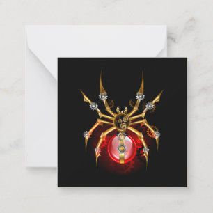 Carte De Correspondance Araignée en vapeur noire