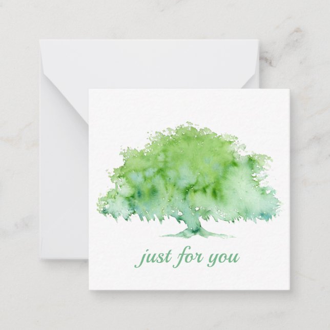 Carte De Correspondance Arbre de chêne vert (Devant)