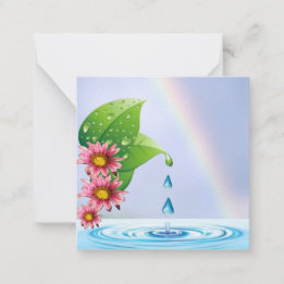 Carte De Correspondance Arc en ciel au bord du lac