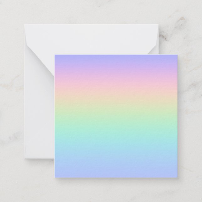 Carte De Correspondance Arc-en-ciel pastel (Devant)