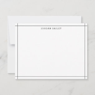 Carte De Correspondance Architecte Moderne Professionnel à Bordure Noire M