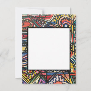 Carte De Correspondance Art Abstrait Boho-Hand moderne