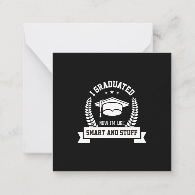 Carte De Correspondance Art | Je Suis Diplômé Maintenant Je Suis Comme Int (Devant)