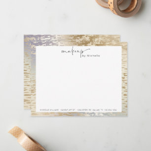 Carte De Correspondance Artiste maquillage de script moderne Iridescendant