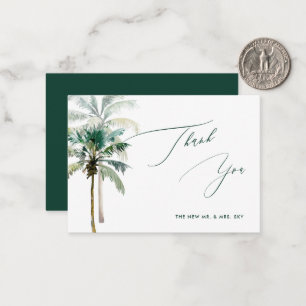 Carte De Correspondance ArtsApp Tropical Luxe Calligraphy Merci