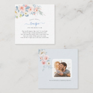 Carte De Correspondance ArtsApp Watercolor Blush Pink Roses Demande Encl