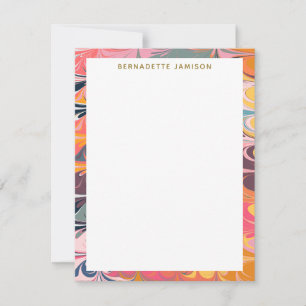Carte De Correspondance Artsy coloré Design Abstrait en marbre