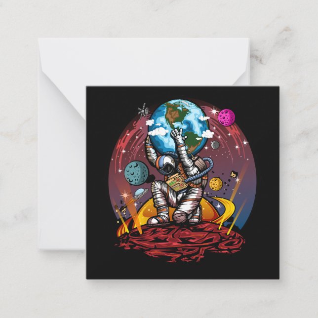 Carte De Correspondance Atlas Space Man (Devant)