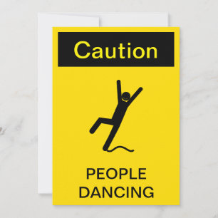 Carte De Correspondance "Attention ! People Dancing" Prudence Signal Parod