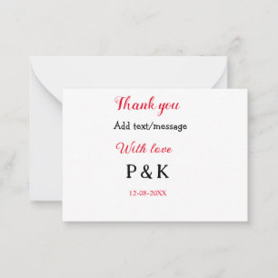 Carte De Correspondance Avec amour ajoutez lettre nom de couple merci ajou