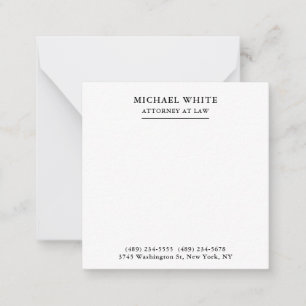 Carte De Correspondance Avocat de droit minimaliste professionnel