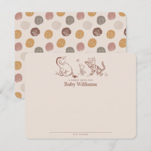 Carte De Correspondance Baby shower classique Pooh & Pals