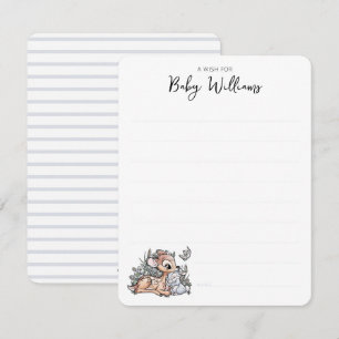 Carte De Correspondance Baby shower d'aquarelle Bambi Woodland