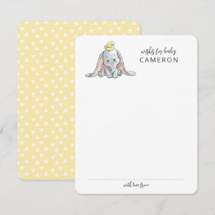 Carte De Correspondance Baby shower d'aquarelle Dumbo
