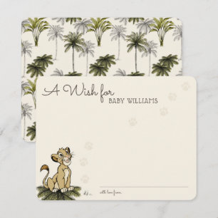 Carte De Correspondance Baby shower de la jungle du roi Lion